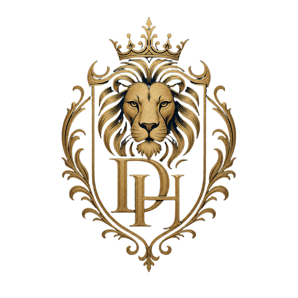 DH lion monogram – Mgr. Dominik Hajšman